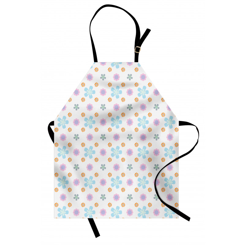 Doodle Flowers Symmetry Art Apron