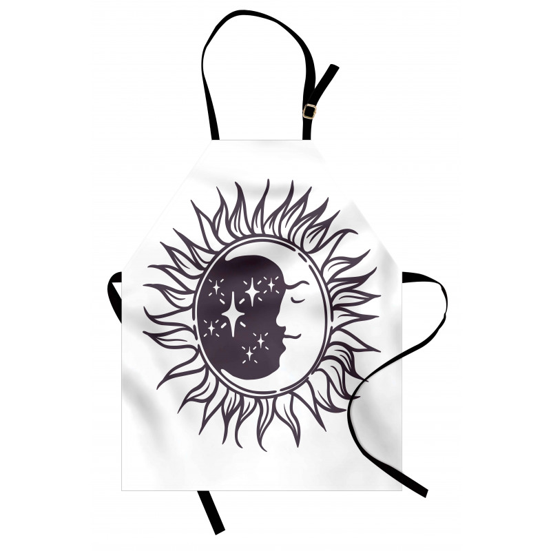 Cartoon Crescent in Sun Apron