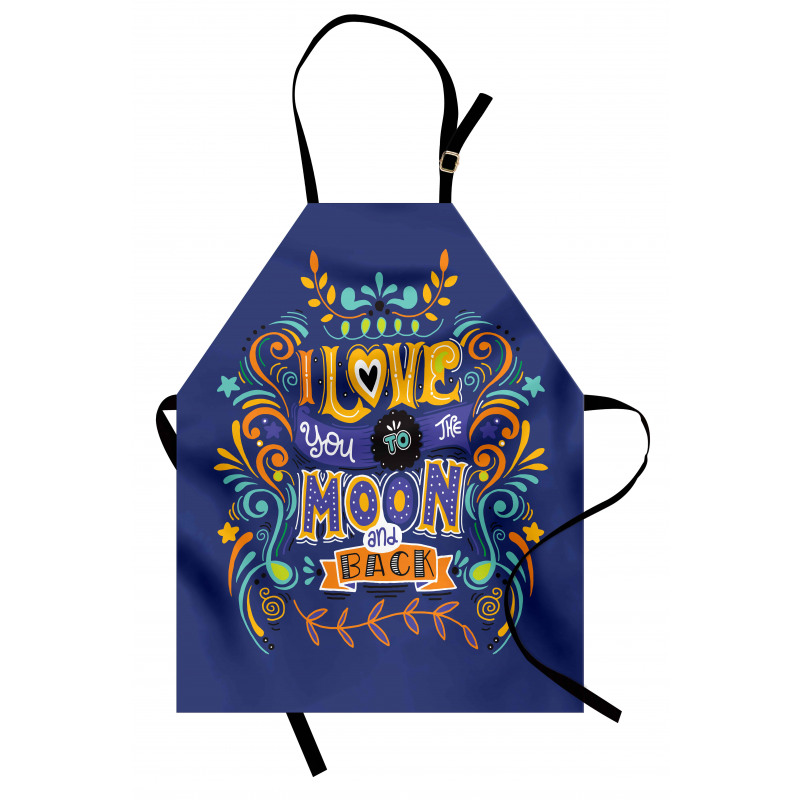 Floral Themed Text Apron