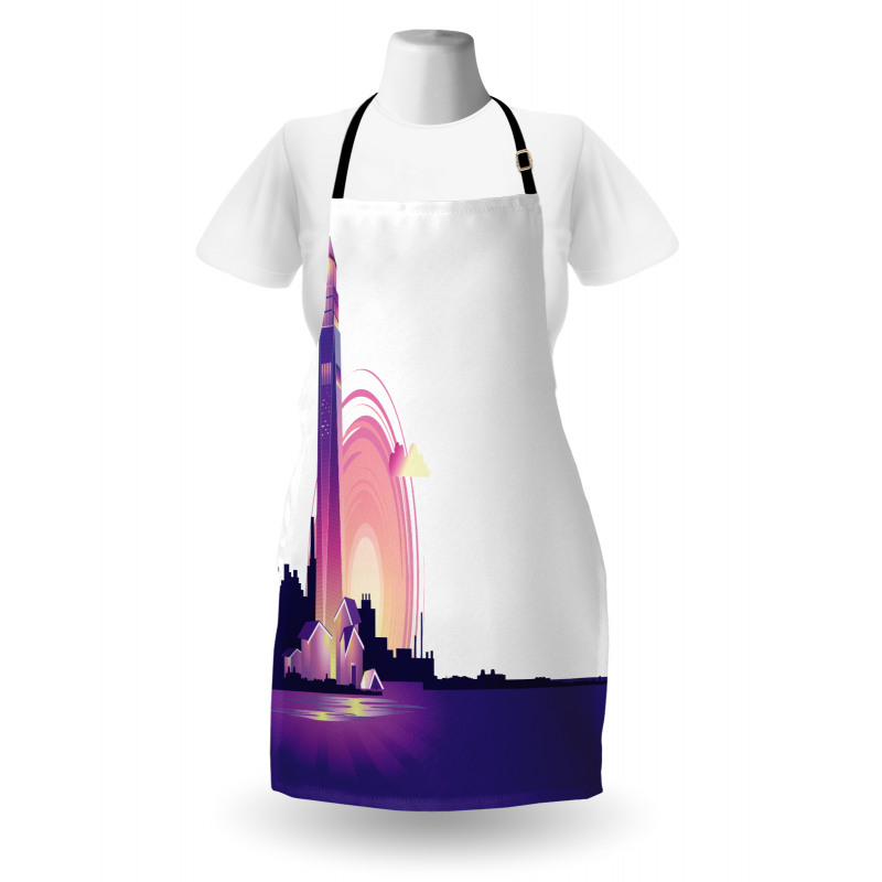 Lighthouse at Sunset Art Apron