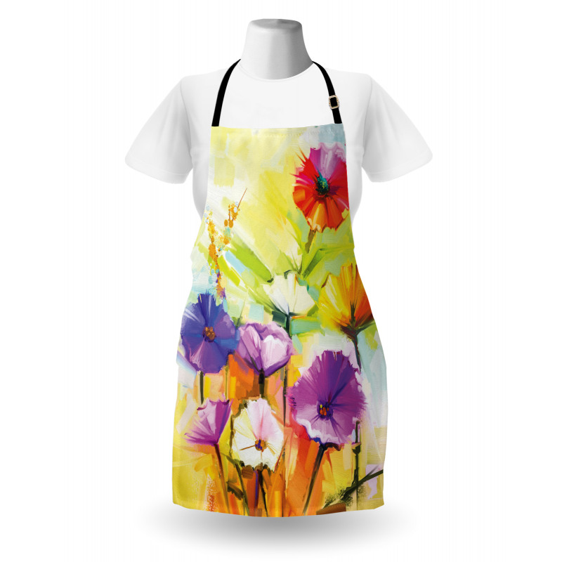 Vivid Gerbera Bloom Spring Apron