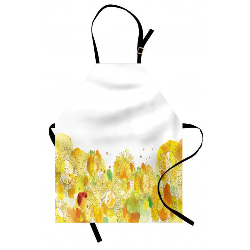 Watercolor Sunflowers Apron