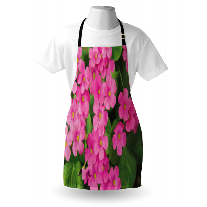 Pinkish Flower and Leaves Apron