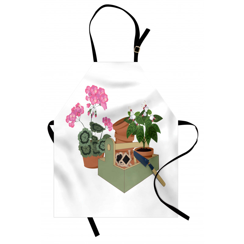 Flowers and Garden Tools Apron