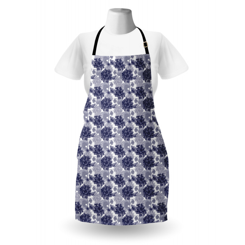 Flowers in Cold Tones Apron