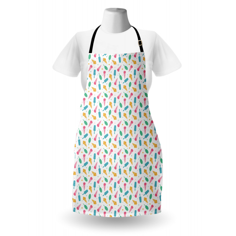 Cartoon of Star Popsicles Apron