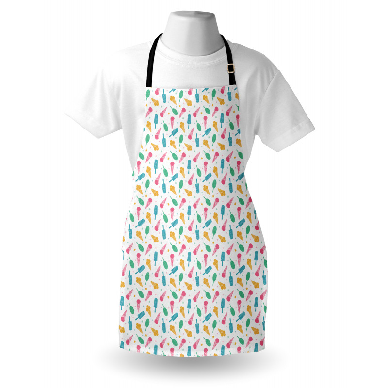 Cartoon of Star Popsicles Apron