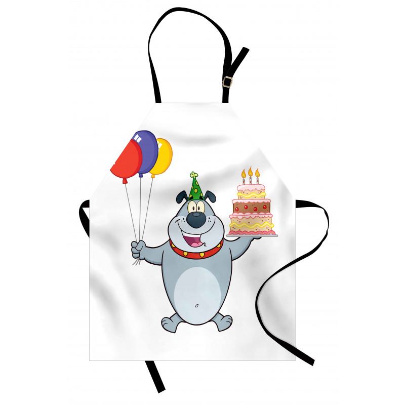 Bulldog Balloons and Cake Apron