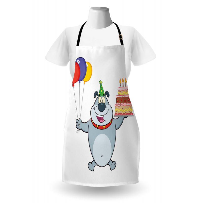 Bulldog Balloons and Cake Apron