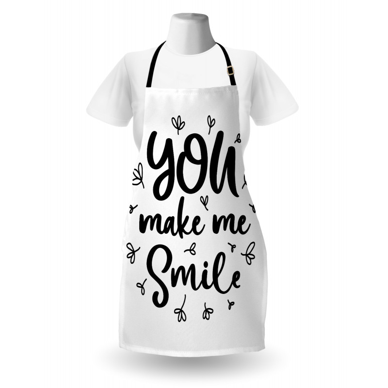 Hand Drawn You Make Me Smile Apron