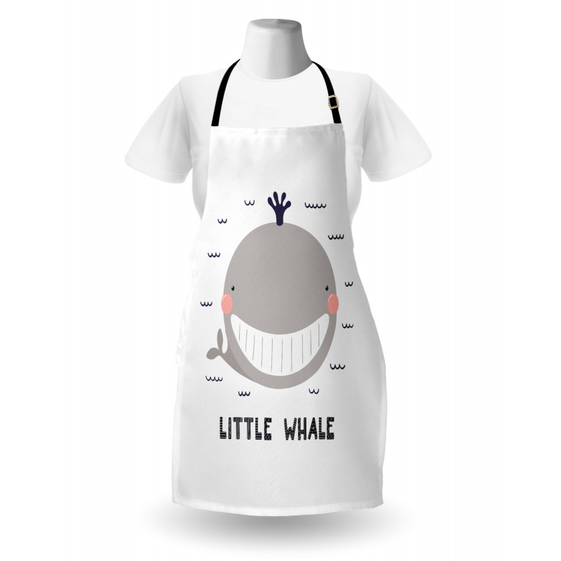 Big Mouth Little Whale Design Apron