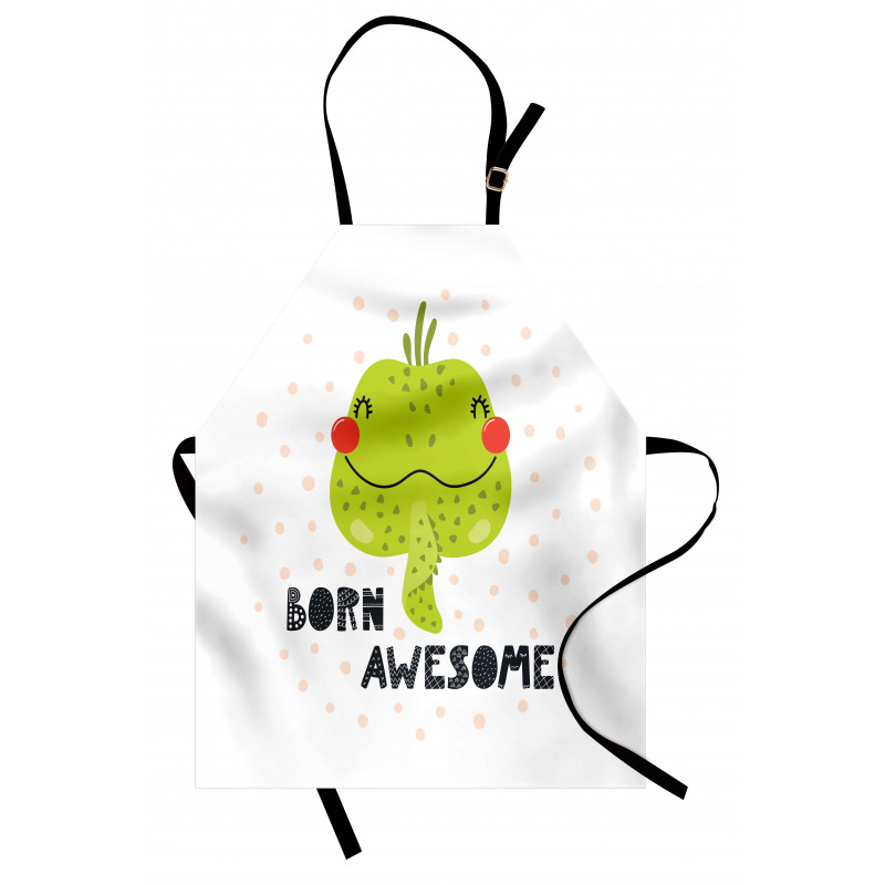 Encouraging Iguana Portrait Apron