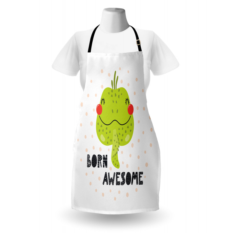 Encouraging Iguana Portrait Apron