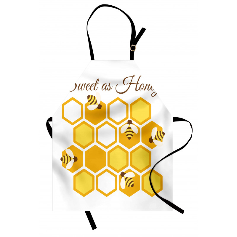 Cursive Wording Beehive Apron