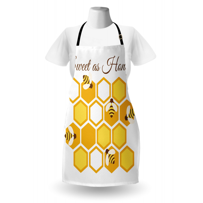 Cursive Wording Beehive Apron