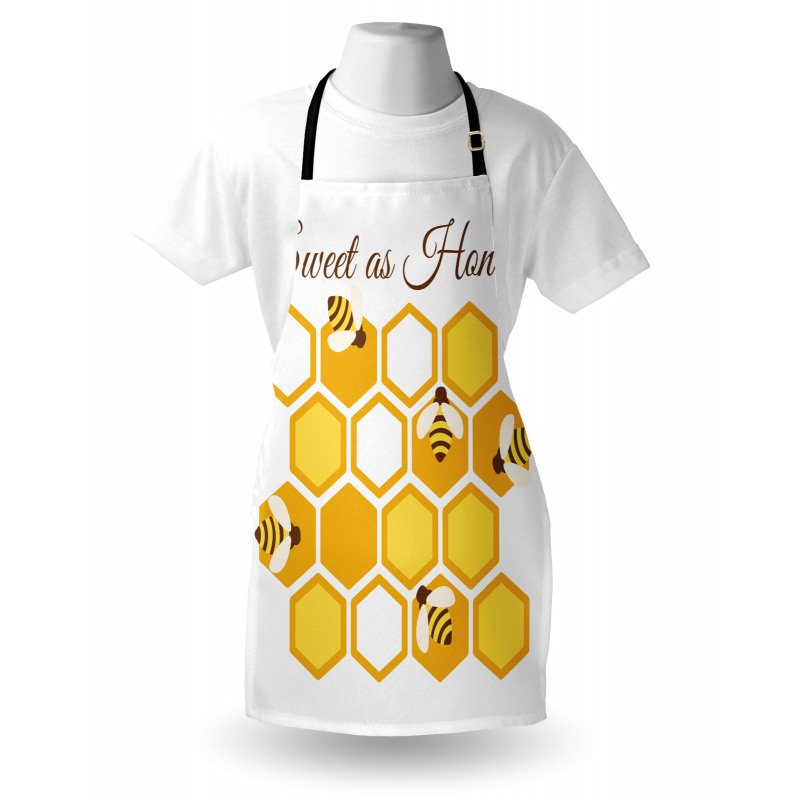 Cursive Wording Beehive Apron