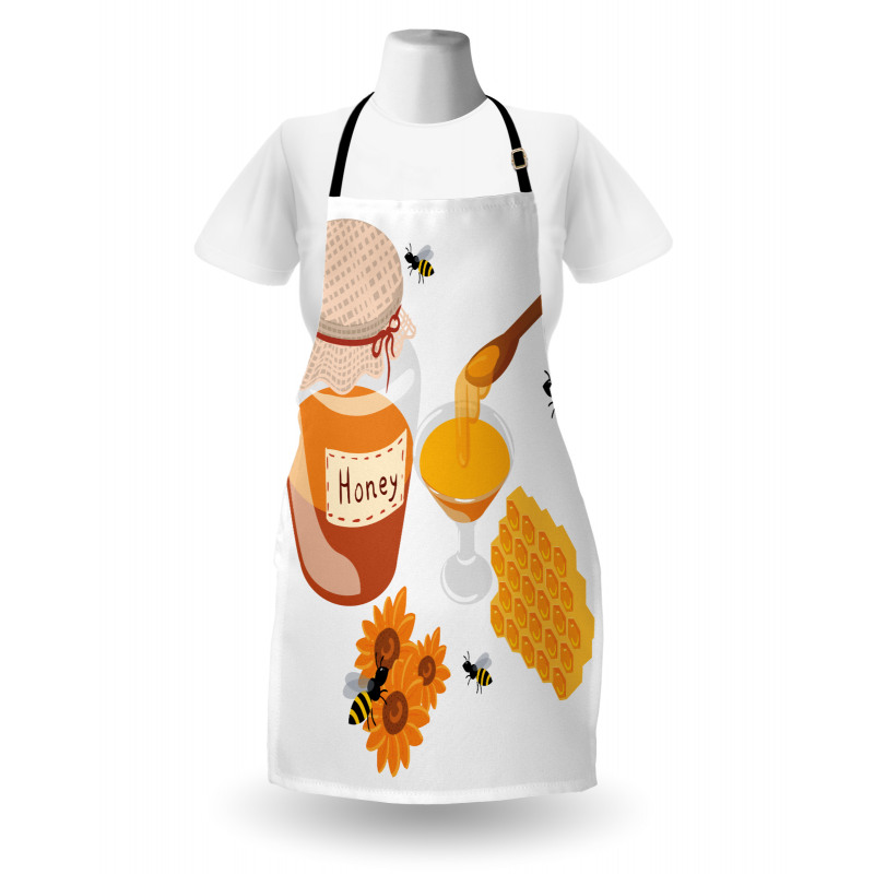 Spoon Jar and Sunflowers Apron