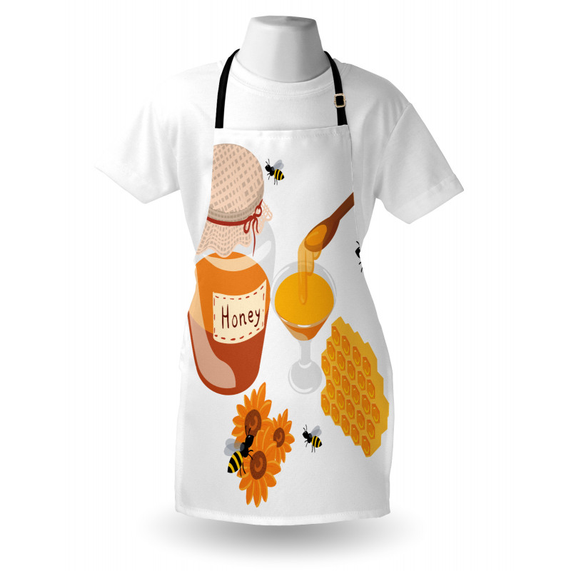 Spoon Jar and Sunflowers Apron