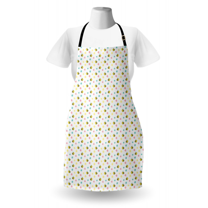 Spring Time Flowers Scene Apron