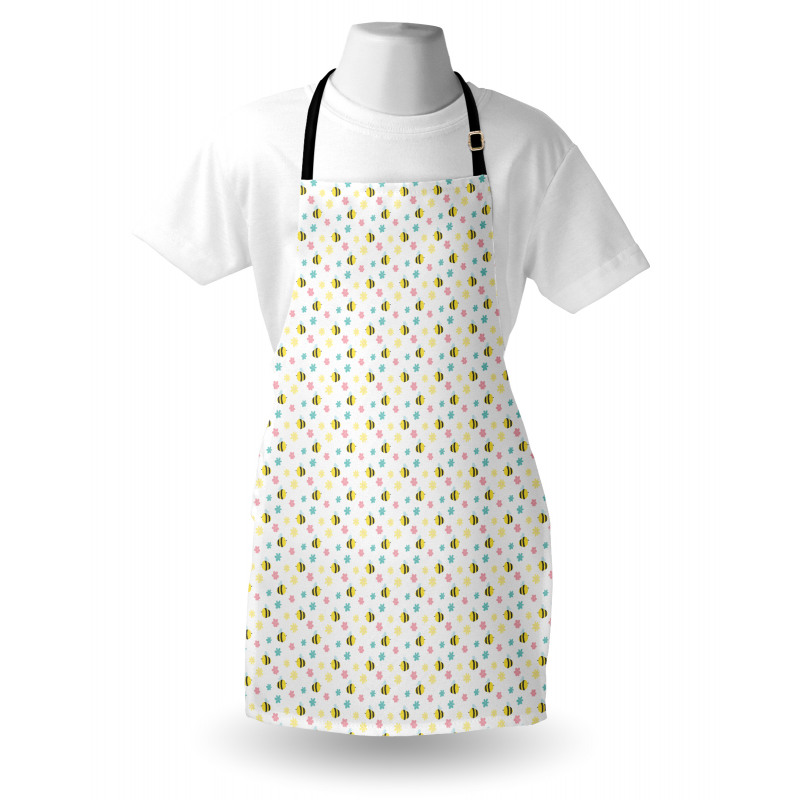 Spring Time Flowers Scene Apron