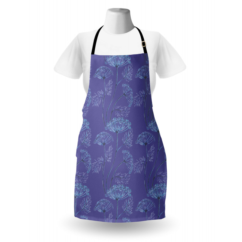 Flowers Sprigs Fennel Art Apron