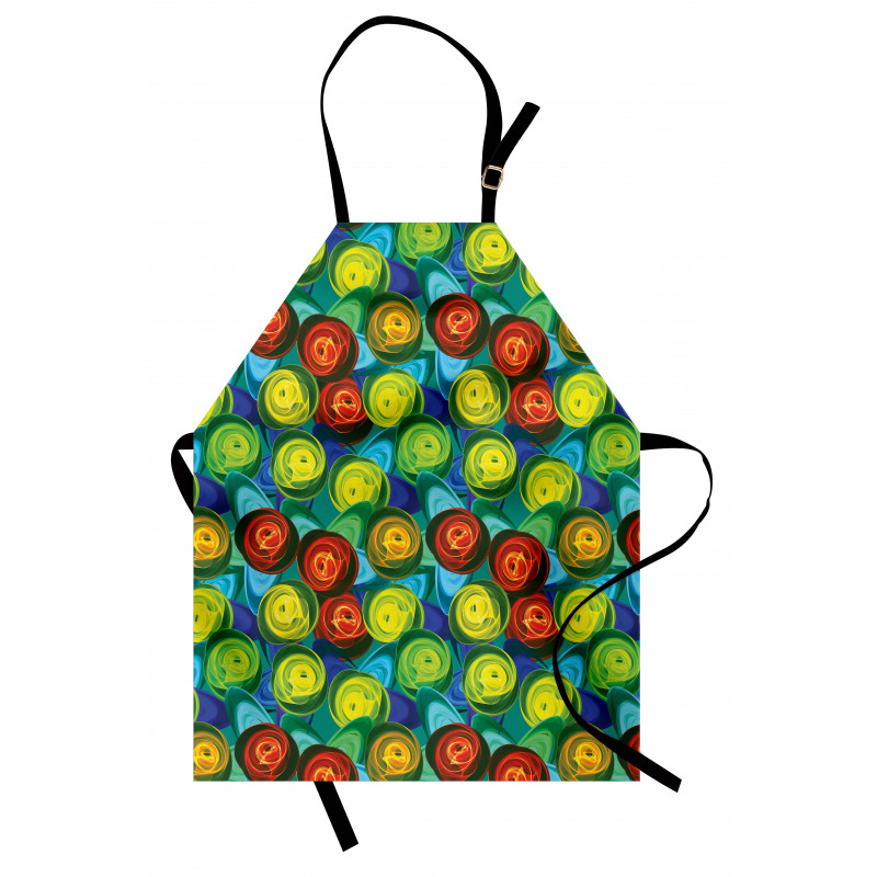 Rose Flowers Batik Art Apron