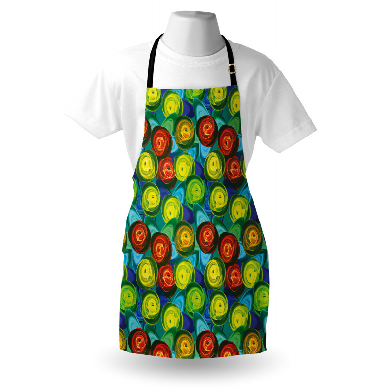 Rose Flowers Batik Art Apron