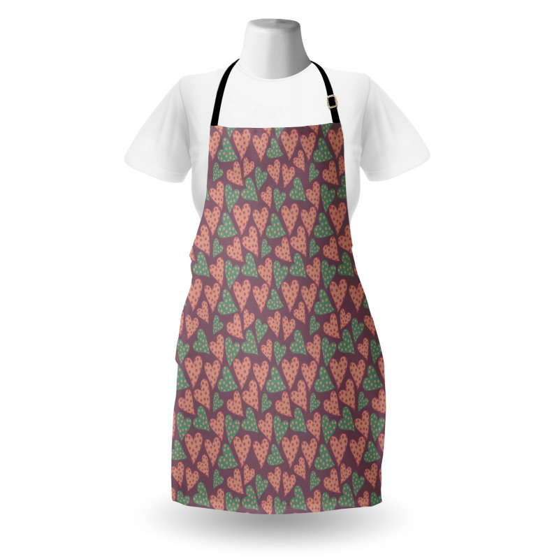 Retro Polka Dots Romance Apron