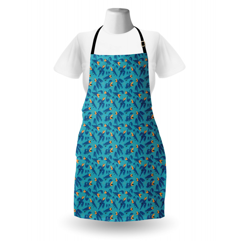 Surreal and Whimsical Birdies Apron