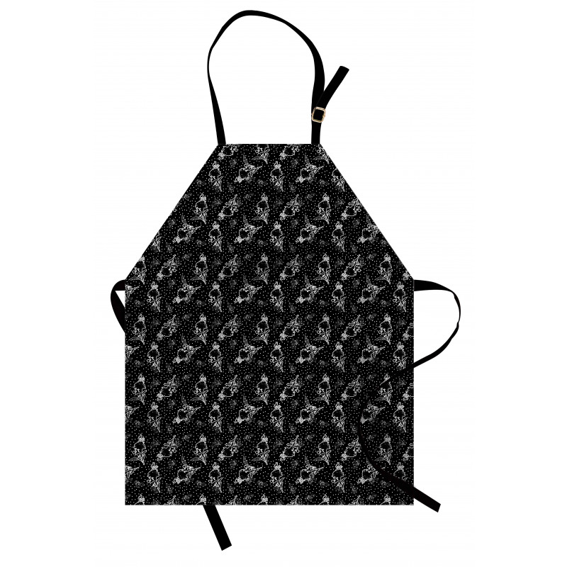 Modern Bouquets on Tiny Dots Apron