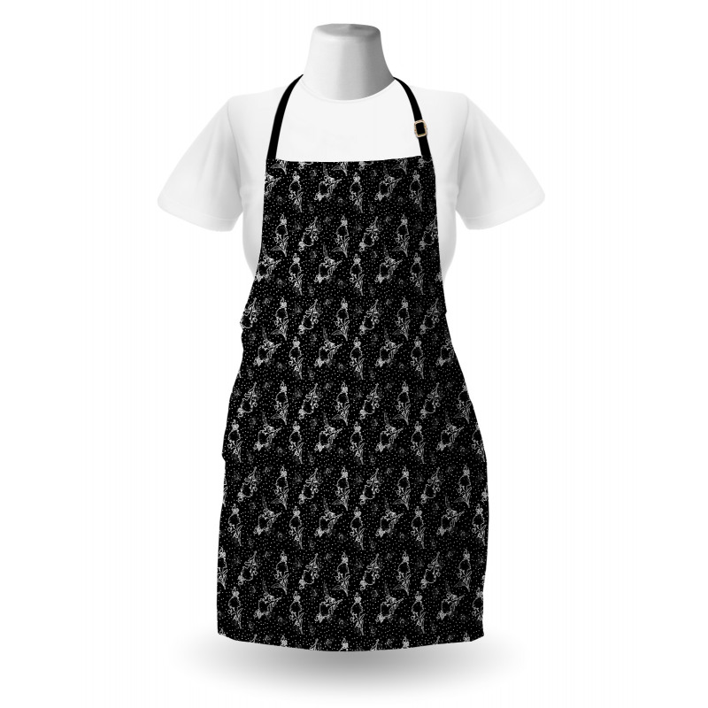 Modern Bouquets on Tiny Dots Apron