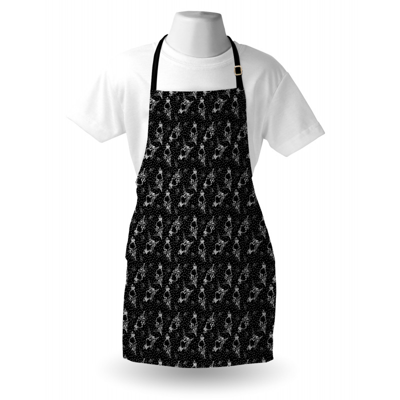 Modern Bouquets on Tiny Dots Apron