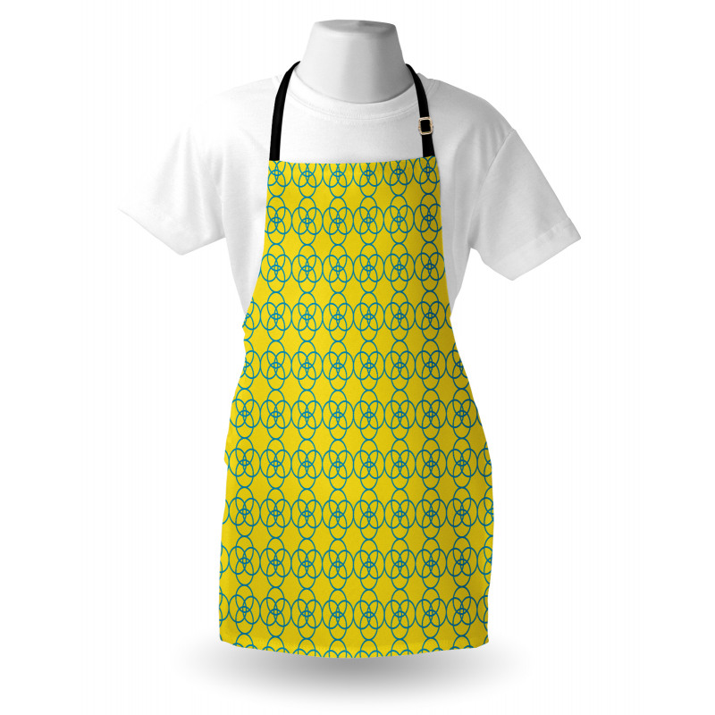 Modern Circles Chains Art Apron