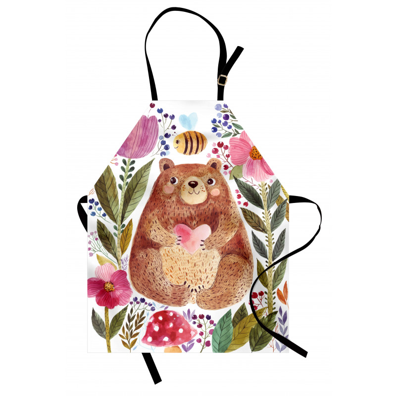 Bear with Flowers Apron