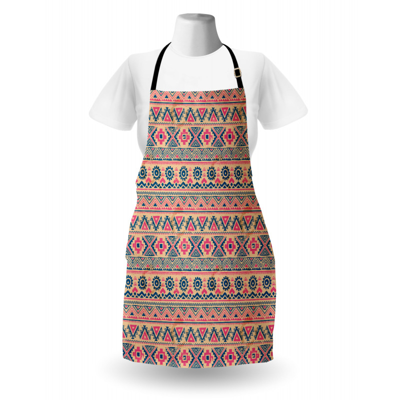 Zigzags Triangles Circles Apron