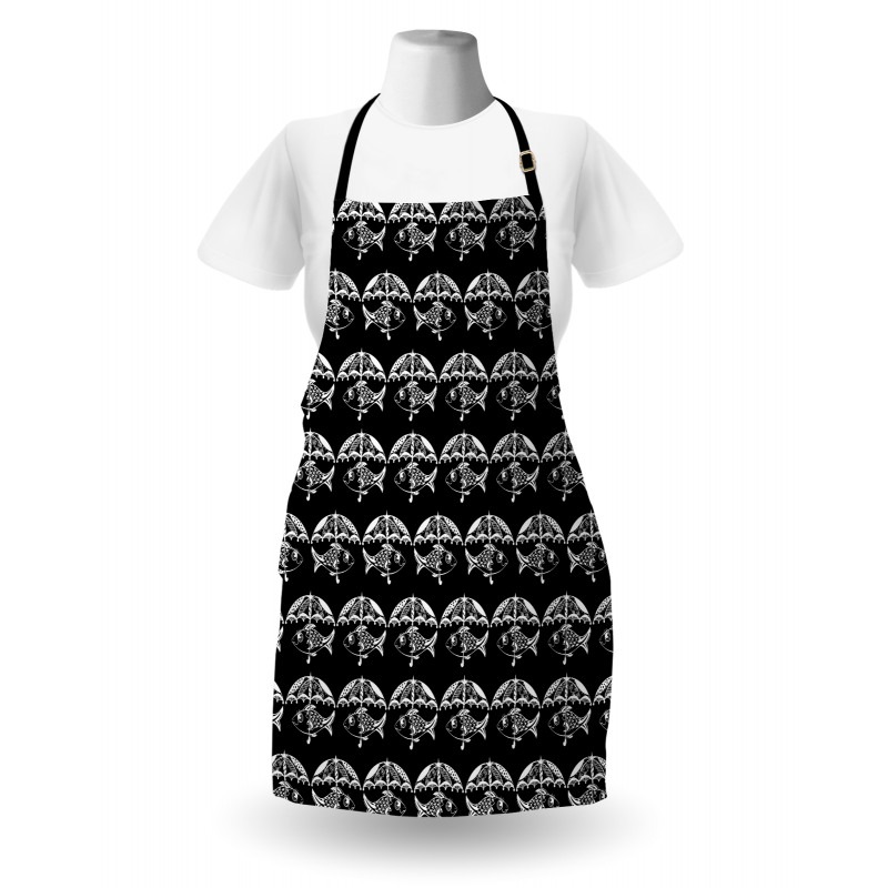 Marine Animals and Umbrellas Apron