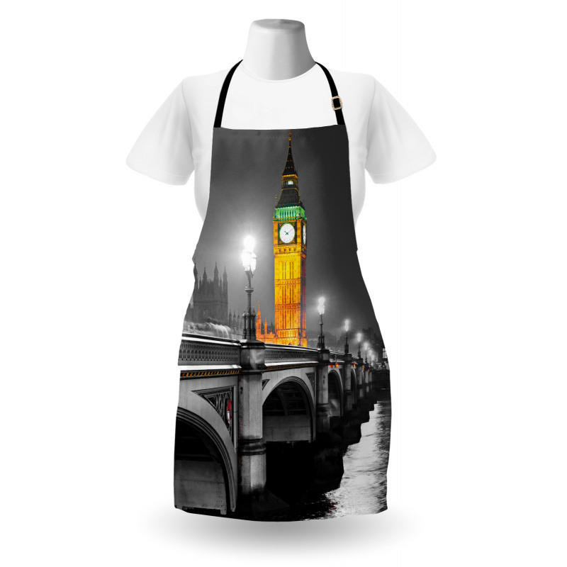 Big Ben Bridge Night Apron