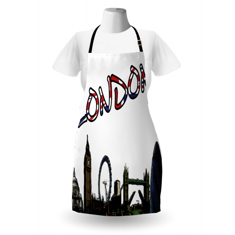 London Tower Cartoon Apron