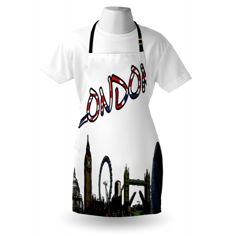 London Tower Cartoon Apron