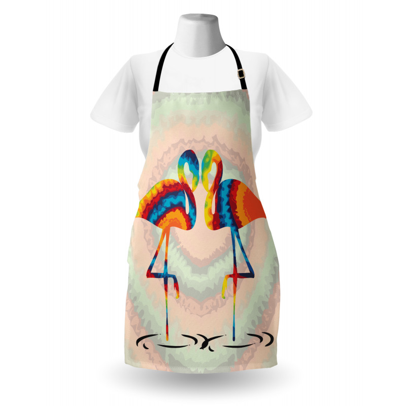 Valentines Funky Birds Apron