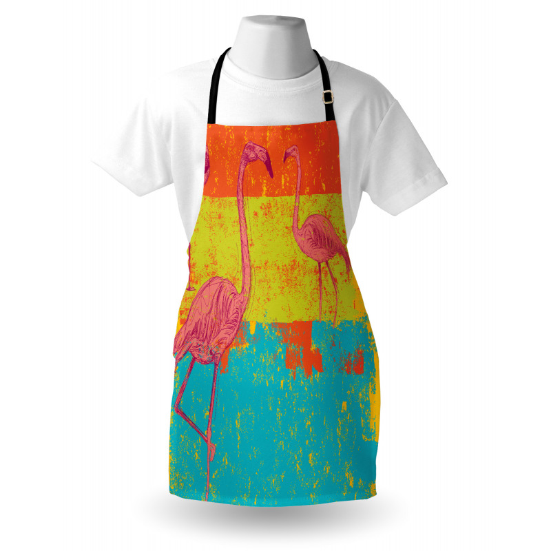 Retro Vintage Flamingo Apron