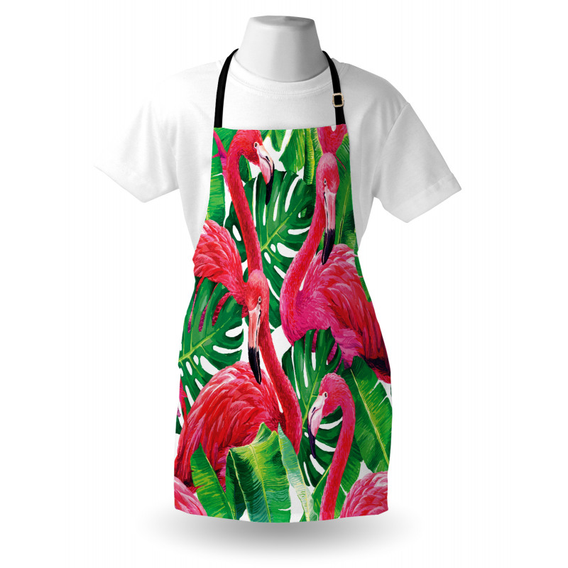 Retro Exotic Leaves Apron