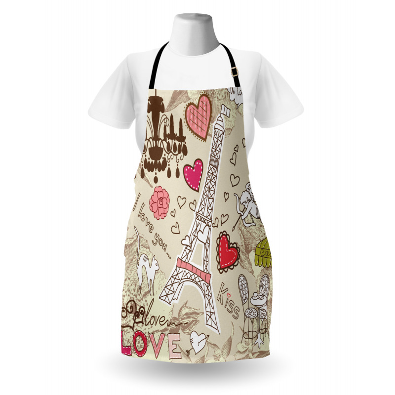 Sevgililer Günü Mutfak Önlüğü Eyfel'de Aşk