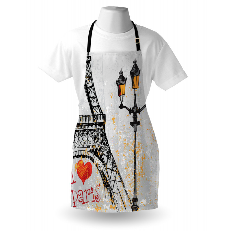 Grunge Eiffel Europe Apron