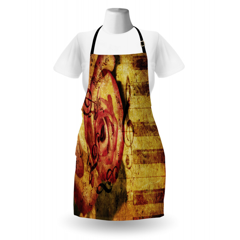 Vintage Piano Keyboard Apron