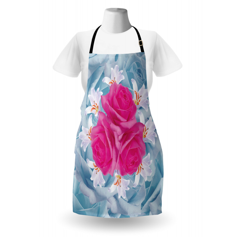 Graphic Roses and Lilies Apron