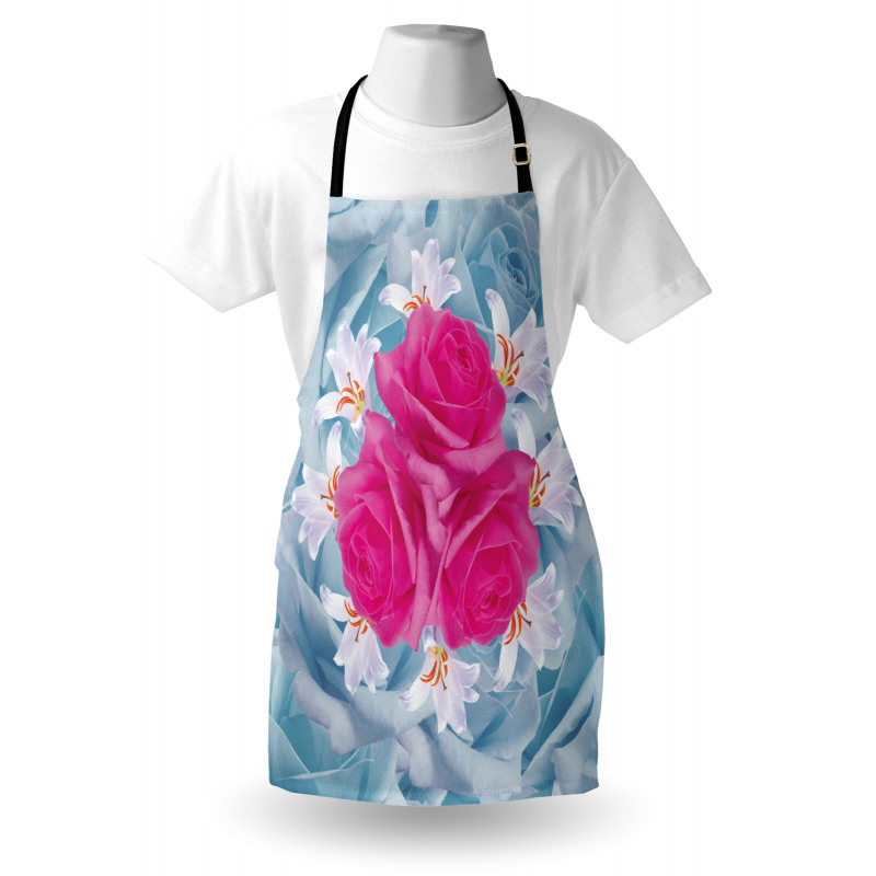 Graphic Roses and Lilies Apron