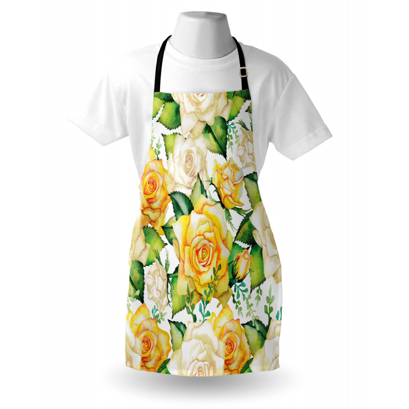 Watercolor Wedding Flowers Apron