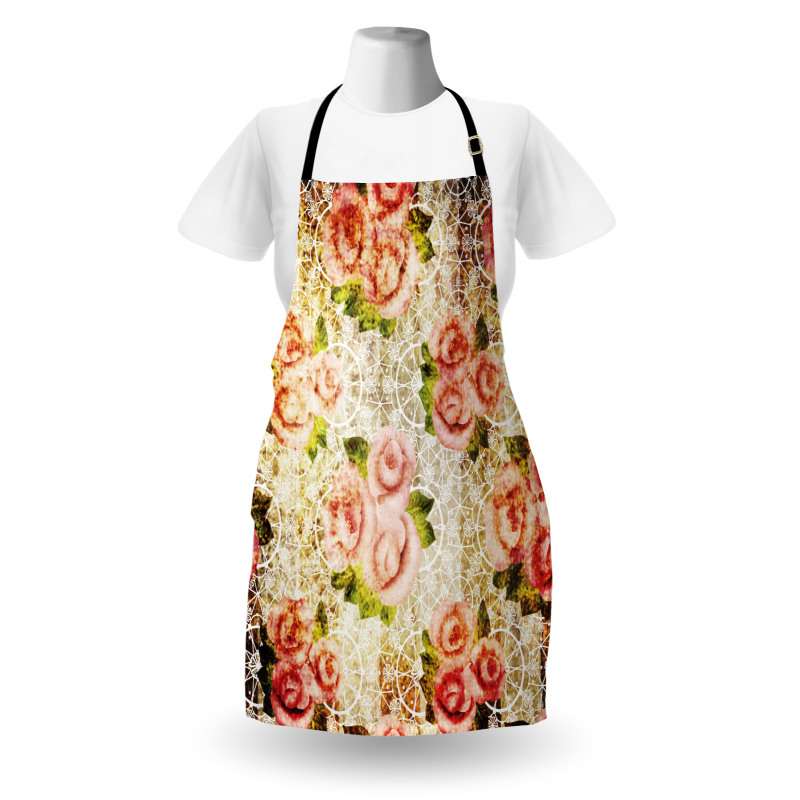 Psychedelic Floral Motif Apron