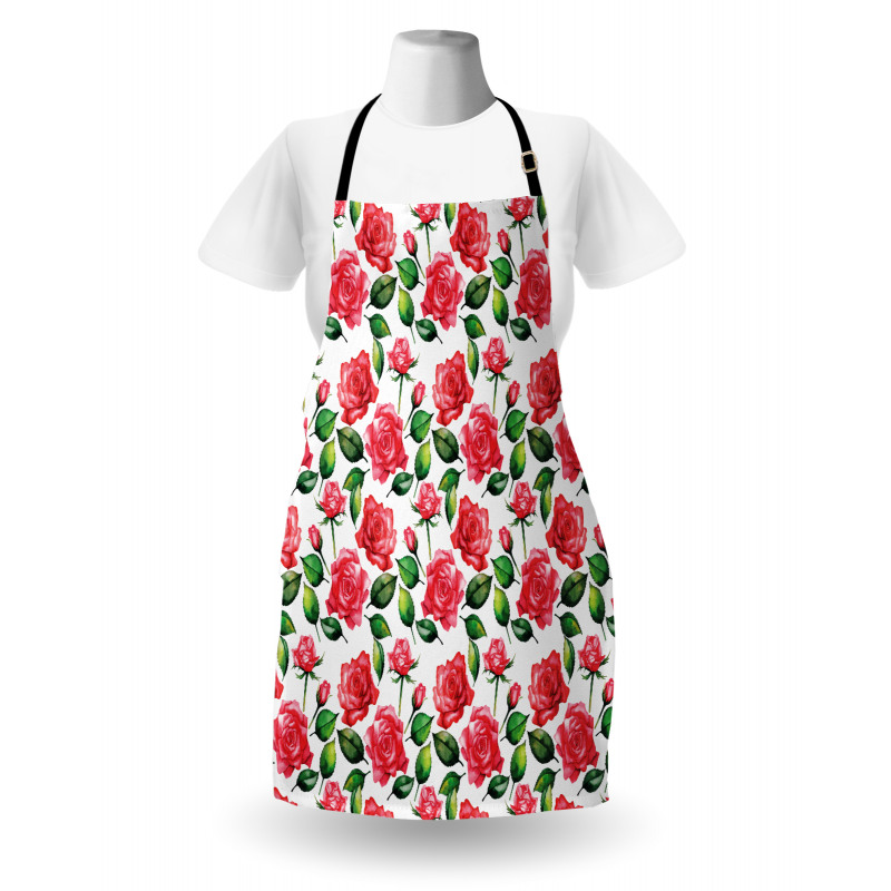 Watercolor Fresh Blossoms Apron